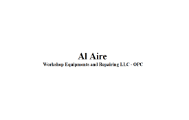 Al Aire Workshop Equipments and Repairing LLC - OPC